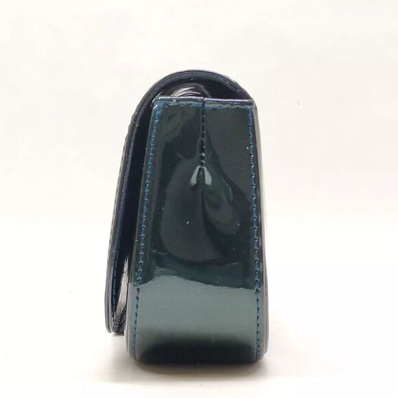Auth Louis Vuitton Petroleum Green Vernis Patent Monogram Pochette SoBe Clutch - Picture 3 of 9